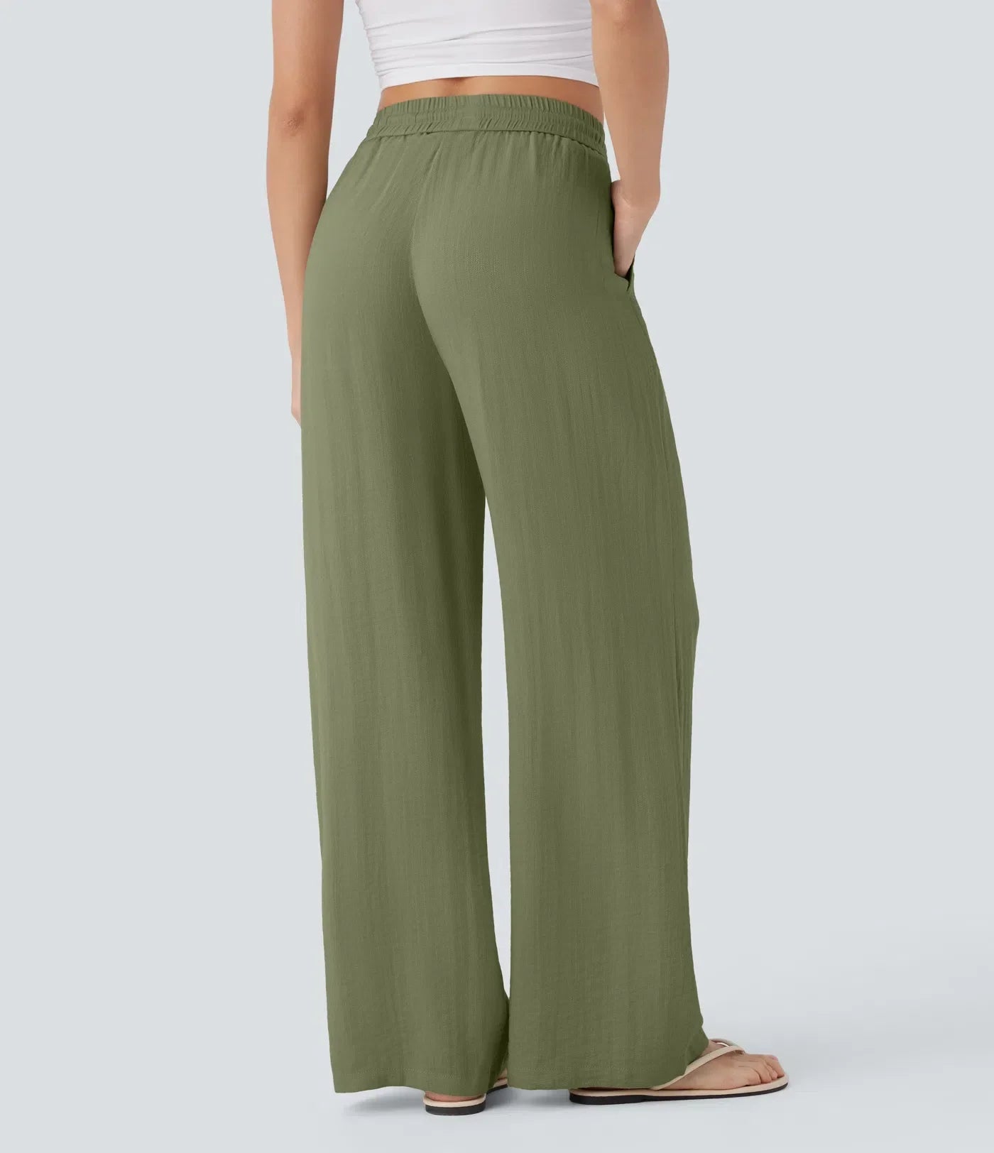 Leichte & Elegante Damen-Leinenhose mit Weitem Bein – Sommerlich, Bequem & Stilvoll