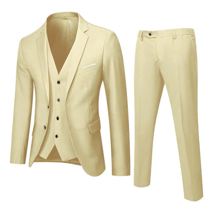 Dreiteiliger Herrenanzug - Anzug - Blazer + Gilet + Hose - Informell - Sommer