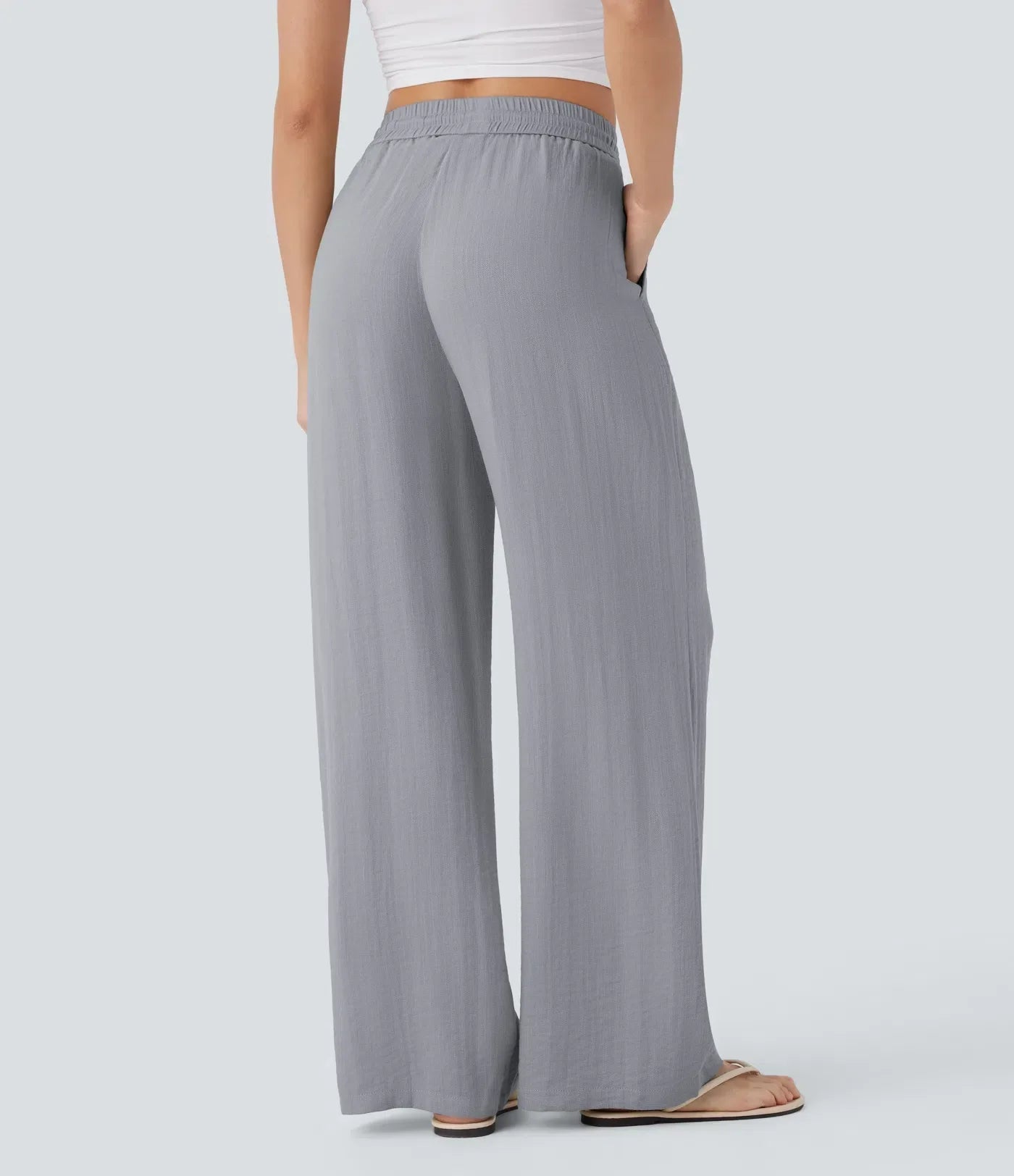 Leichte & Elegante Damen-Leinenhose mit Weitem Bein – Sommerlich, Bequem & Stilvoll
