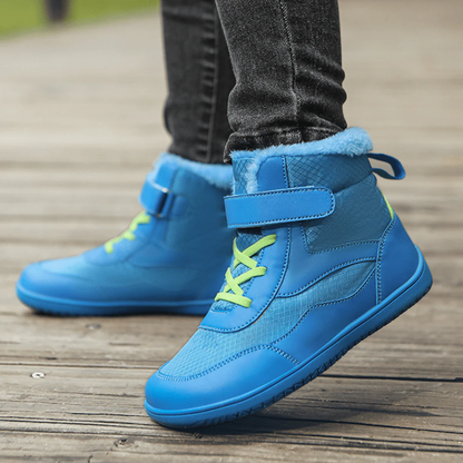 Wasserdichte Winter Kinder Barfußschuhe – gefüttert, rutschfest, natürliche Zehenfreiheit