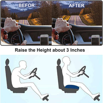 ComfortBoost Ergonomisches Sitzkissen zur Sitzhöhenerhöhung für Auto & Büro – Bessere Sitzhaltung und Komfort
