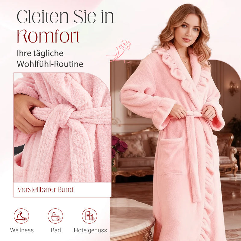 Weicher flauschiger Bademantel – Frauen, hautfreundlich, wärmend nach Dusche oder Bad
