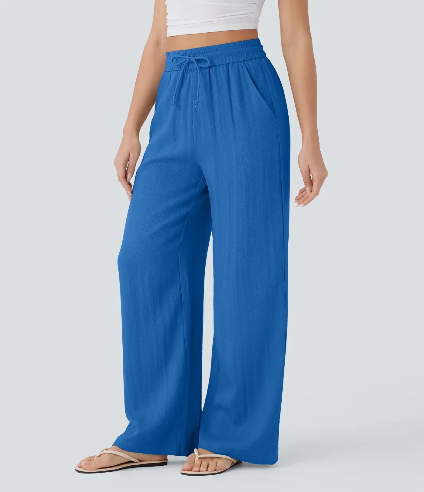 Leichte & Elegante Damen-Leinenhose mit Weitem Bein – Sommerlich, Bequem & Stilvoll