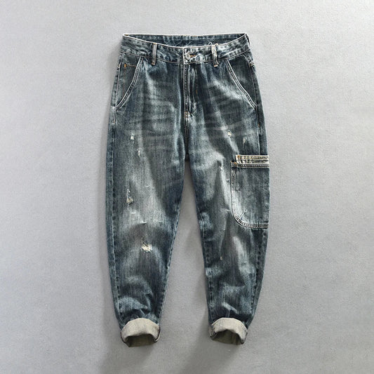 Jeans - Casual Straight Denim - Baumwolle - Sommer