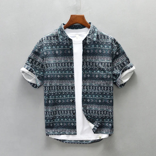 Kurzärmeliges Shirt - Druck - Polyester - Sommer