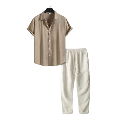 Sommer Linen Outfit Set - Lässige - Florenz bei Nacht