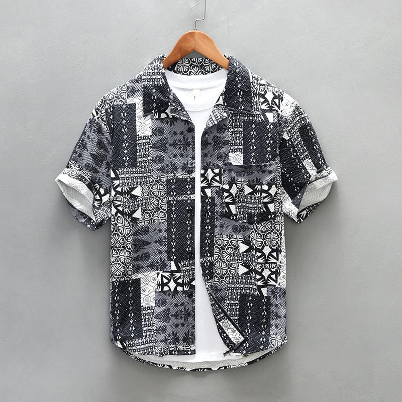 Kurzärmeliges Shirt - Druck - Polyester - Sommer