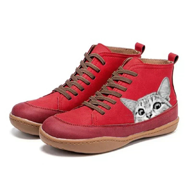 Leder Stiefeletten für Katzenliebhaber – Stilvoll, verspielt und warm durch Herbst & Winter
