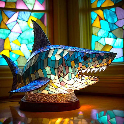 Luxeloom Tierlampe – Tiffany-Stil Glaslampe mit Tierdesign, handgefertigt und warmem Licht
