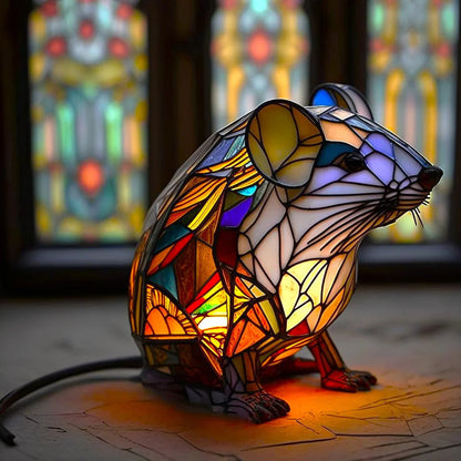 Luxeloom Tierlampe – Tiffany-Stil Glaslampe mit Tierdesign, handgefertigt und warmem Licht