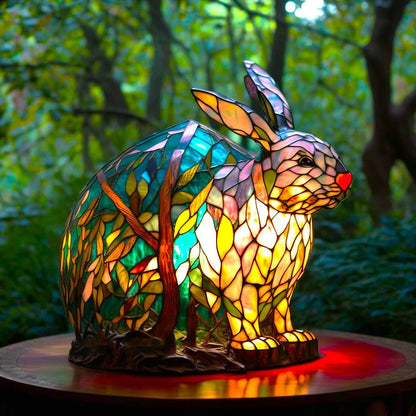 Luxeloom Tierlampe – Tiffany-Stil Glaslampe mit Tierdesign, handgefertigt und warmem Licht
