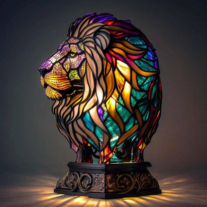 Luxeloom Tierlampe – Tiffany-Stil Glaslampe mit Tierdesign, handgefertigt und warmem Licht