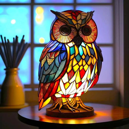 Luxeloom Tierlampe – Tiffany-Stil Glaslampe mit Tierdesign, handgefertigt und warmem Licht