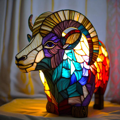 Luxeloom Tierlampe – Tiffany-Stil Glaslampe mit Tierdesign, handgefertigt und warmem Licht