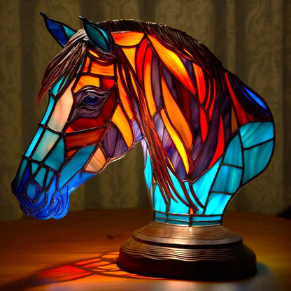 Luxeloom Tierlampe – Tiffany-Stil Glaslampe mit Tierdesign, handgefertigt und warmem Licht