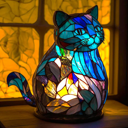 Luxeloom Tierlampe – Tiffany-Stil Glaslampe mit Tierdesign, handgefertigt und warmem Licht