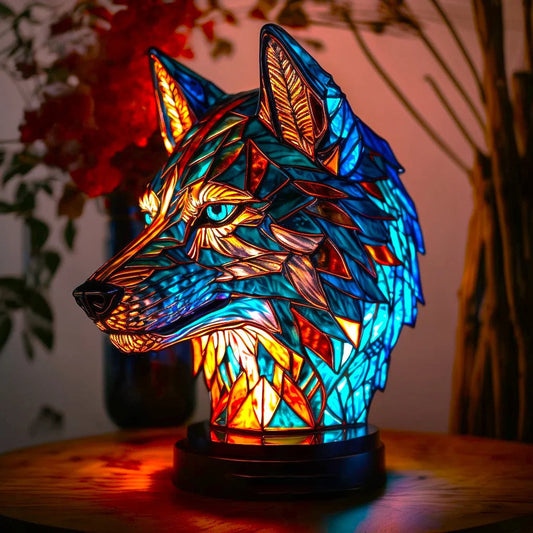 Luxeloom Tierlampe – Tiffany-Stil Glaslampe mit Tierdesign, handgefertigt und warmem Licht