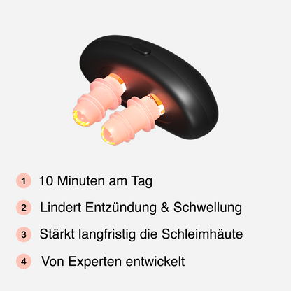 Rotlicht Nasen- & Nebenhöhlen-Therapiegerät – natürliche Linderung bei verstopfter Nase & Gesichtsdruck