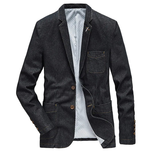 Blazer - Slim Fit - Baumwoll-Denim - Sommer