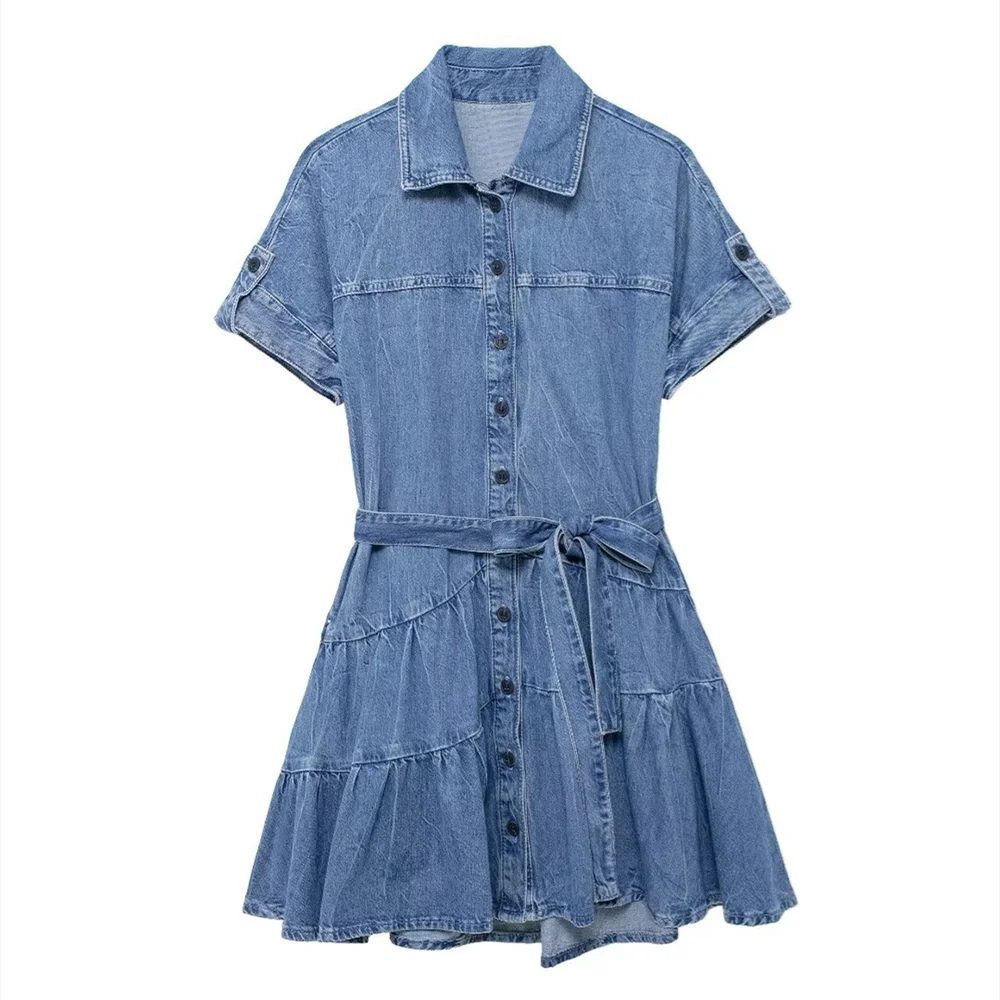 Kleid - Schmale Passform - Denim - Sommer