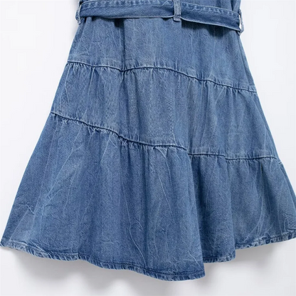 Kleid - Schmale Passform - Denim - Sommer