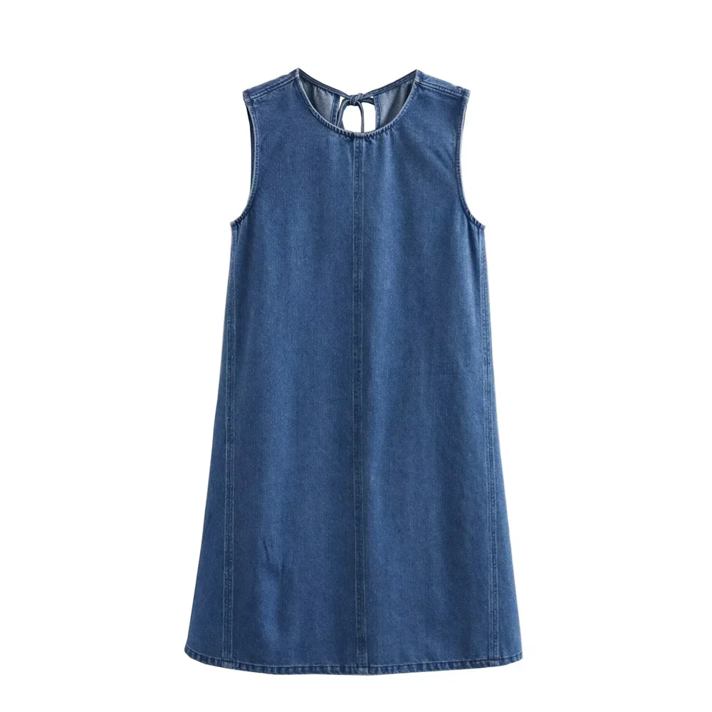 Denim-Kleid - Lockere Passform - Baumwolle - Sommer