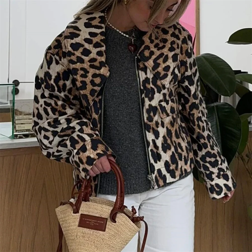 Jacke - Lässig - Leopardenmuster - Sommer