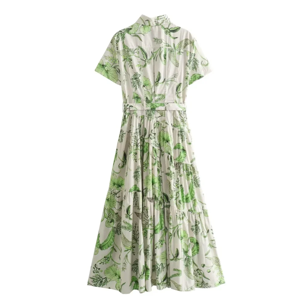 Kleid - Pflanzenprint - Lockere Passform - Boho - Sommer