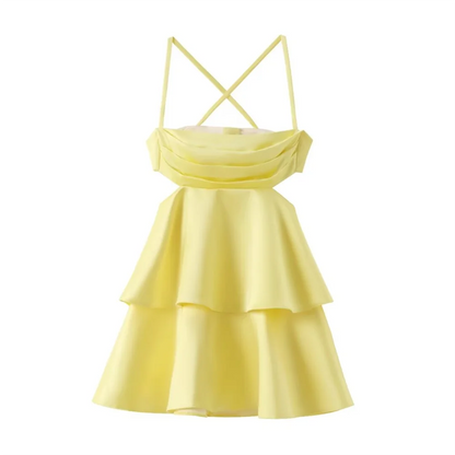 Cocktailkleid - Satin - Offener Rücken - Sommer