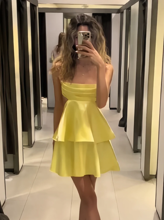 Cocktailkleid - Satin - Offener Rücken - Sommer