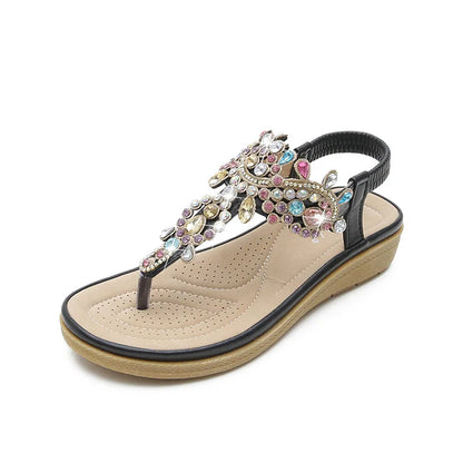 Sandalen - Boho - Offene Zehe - Elastischer Riemen - Sommer