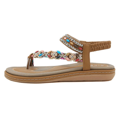 Sandalen - Boho - Offene Zehe - Elastischer Riemen - Sommer