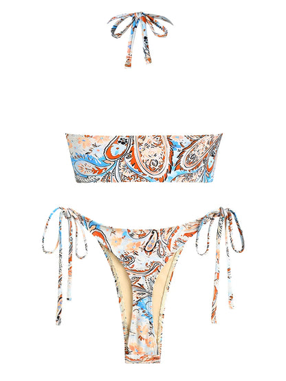 Bikini-Set - Paisley-Blumendruck - Sommer