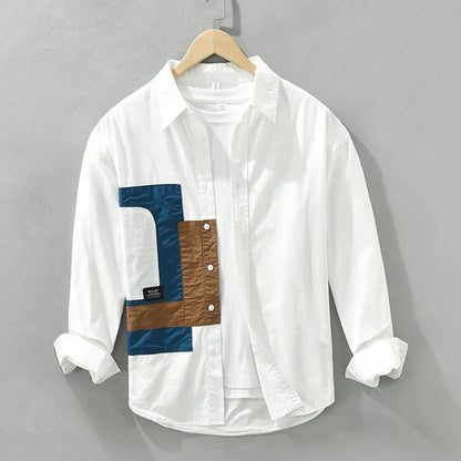 Patchwork Shirt - Lange Ärmel - Baumwolle - Sommer