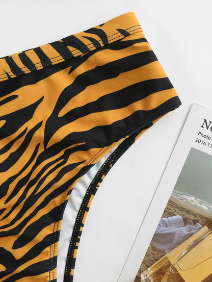 Bikini - Tiger Striped - Knöchel Schulter - Sommer