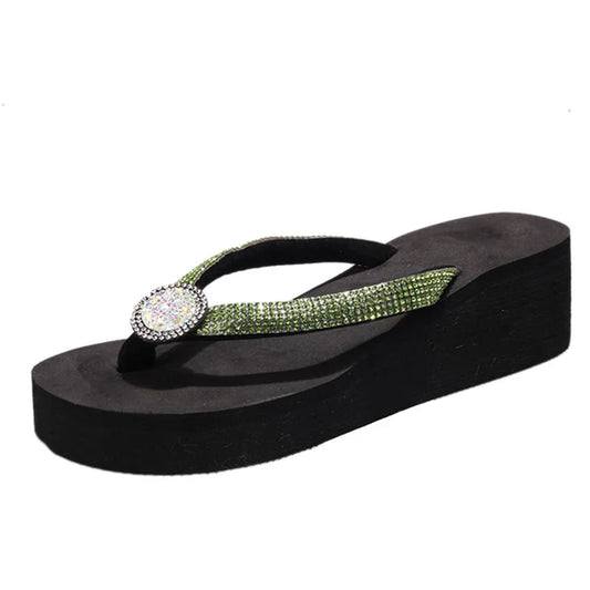 Flip-Flop mit Keilabsatz - Strand - Sommer