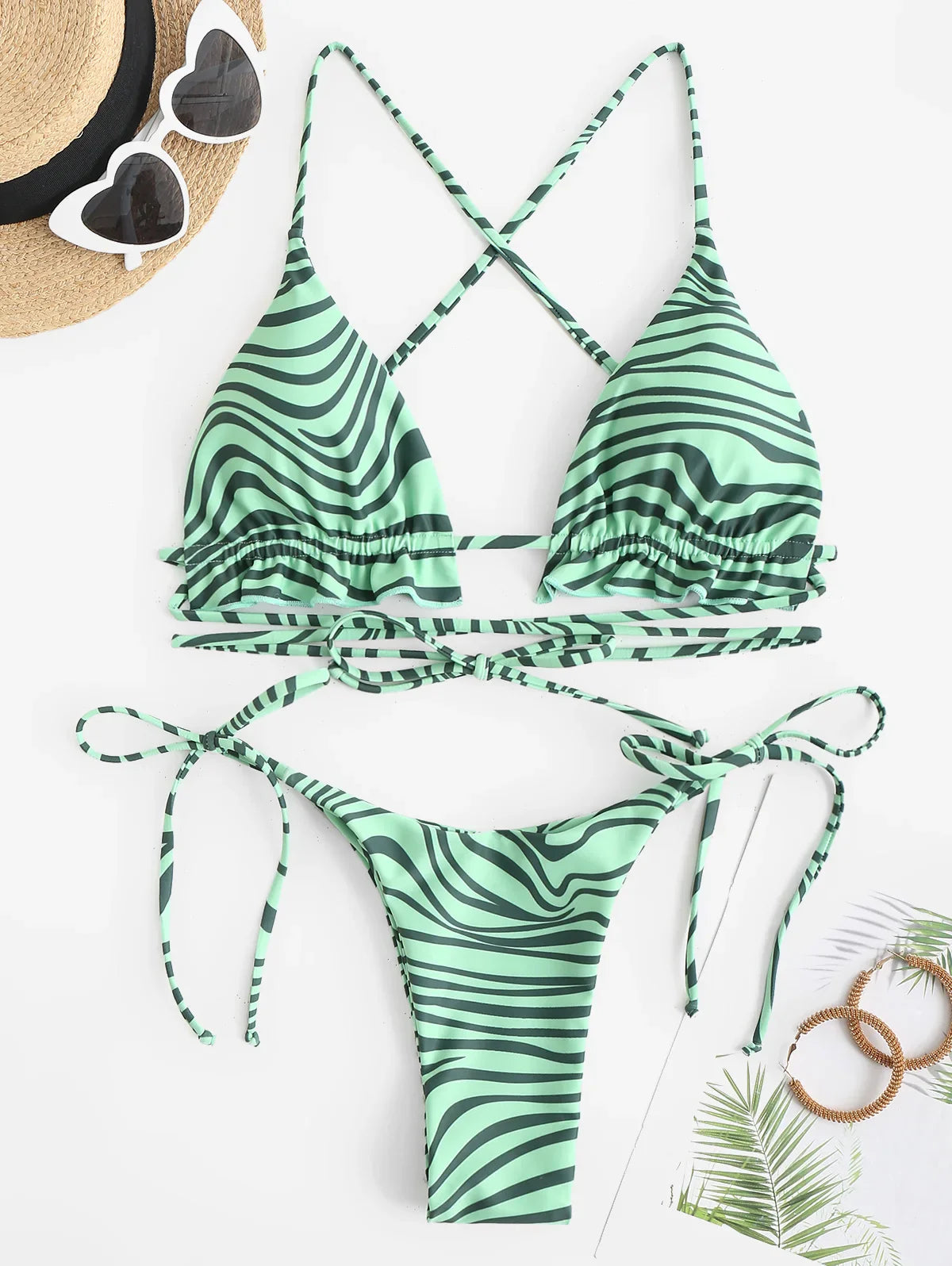 Bikini - Hoch geschnitten - Dalmatiner Print - Sommer