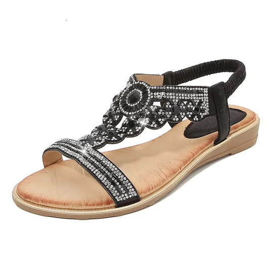 Sandalen - Boho - Offene Zehe - Elastischer Riemen - Sommer