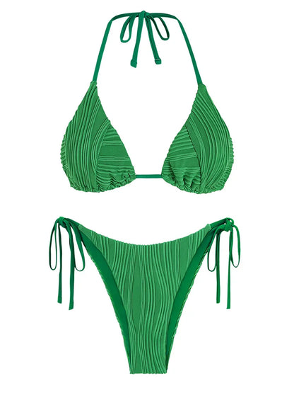 Bikini - Zweifarbig - Tanga - Sommer