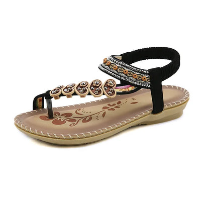 Sandalen - Boho - Offene Zehe - Elastischer Riemen - Sommer