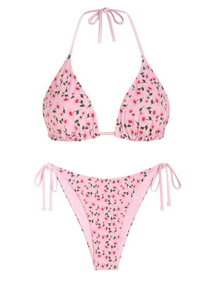 Bikini - Blumendruck - Tanga - Sommer