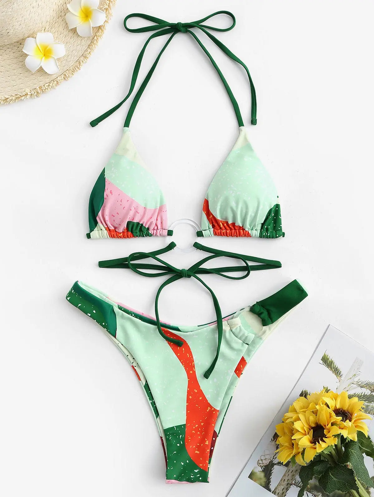 Bikini - Colour Blocked - O-Ring - Sommer