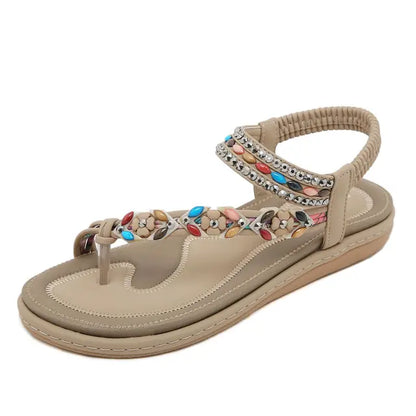 Sandalen - Boho - Offene Zehe - Elastischer Riemen - Sommer