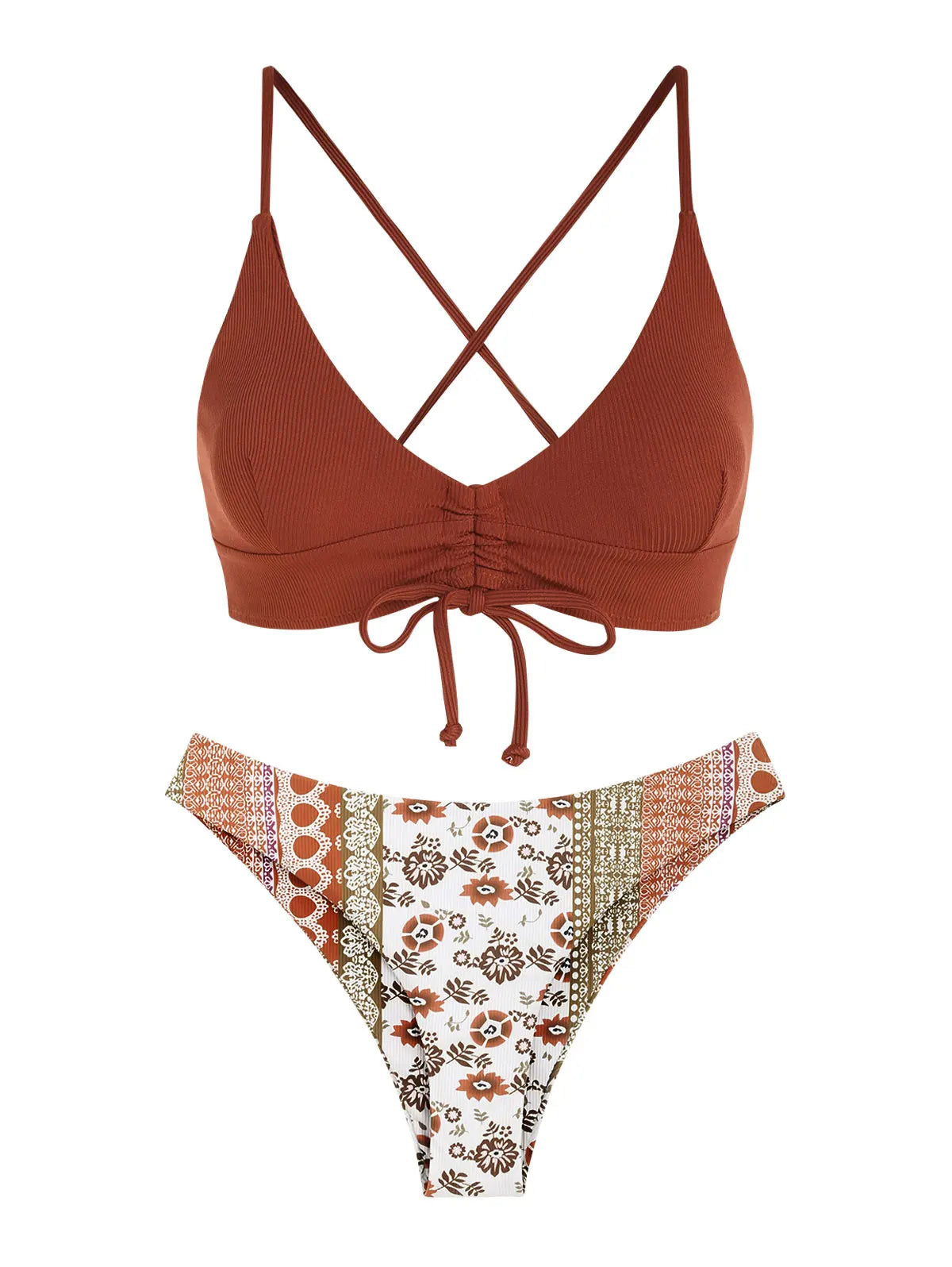 Bikini - Luxusdruck - Hohe Taille - Sommer