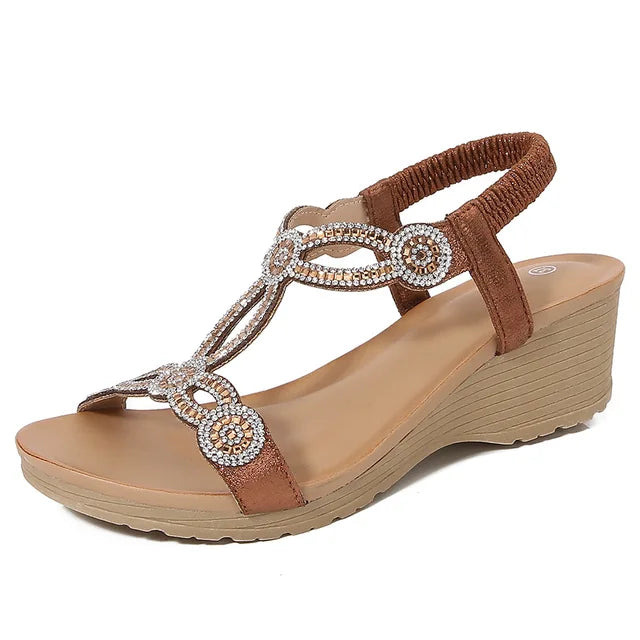 Sandalen - Boho - Offene Zehe - Elastischer Riemen - Sommer