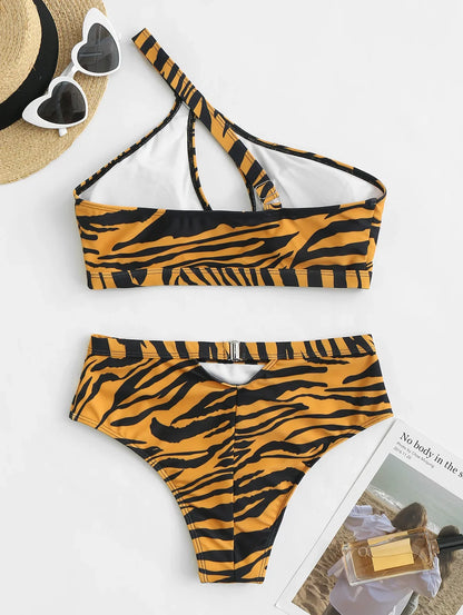 Bikini - Tiger Striped - Knöchel Schulter - Sommer