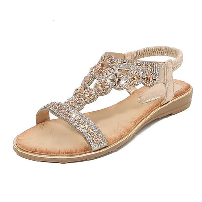 Sandalen - Boho - Offene Zehe - Elastischer Riemen - Sommer