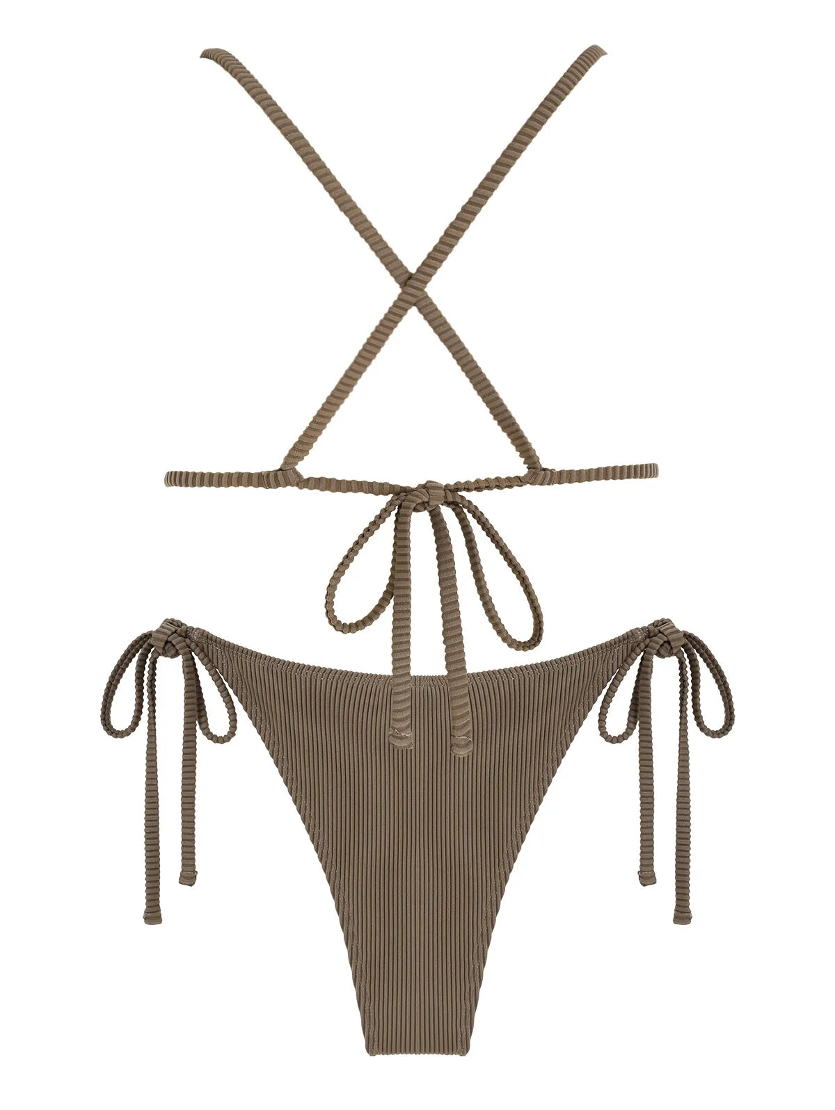 Bikini - Spitze - Blumen - Gekreuzter Rücken - Sommer