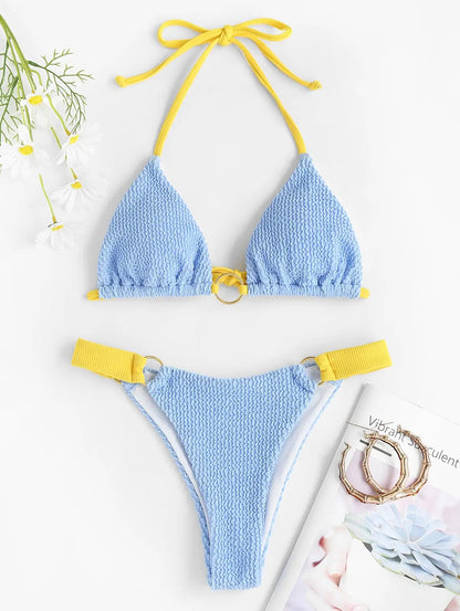 Bikini - Crinkle Woven - O-Ring - Sommer