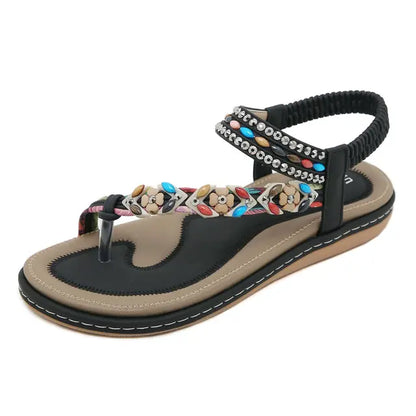 Sandalen - Boho - Offene Zehe - Elastischer Riemen - Sommer